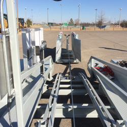 Axle Scales Being Pulled by a Machine